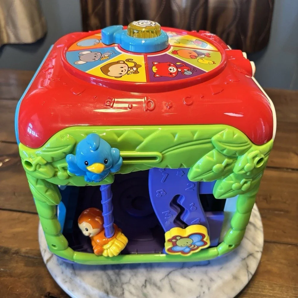 VTech Sort and Discover Activity Cube Five Sides Fun for Kids 75 Songs Sounds‎